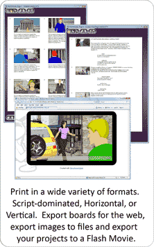 storyboard quick storyboard software prints and exports in variety of formats