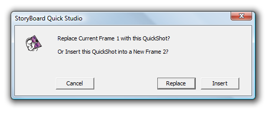 Replace or Insert QuickShot