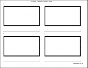 4 up horizontal storyboard template