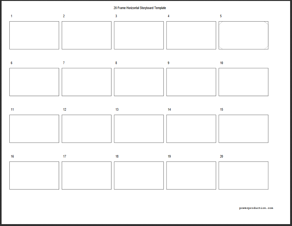 20-frames-HD-storyboard-template for video