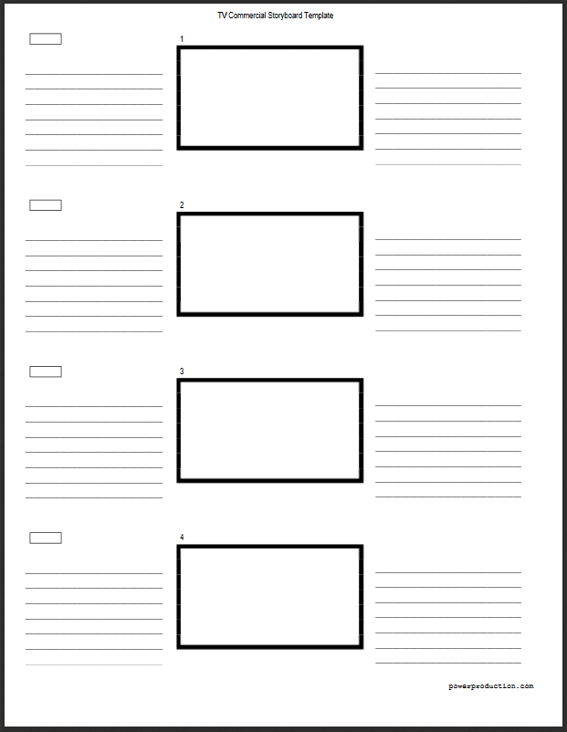 A typical storyboard template with a rectangle for the sketches lines   Download Scientific Diagram