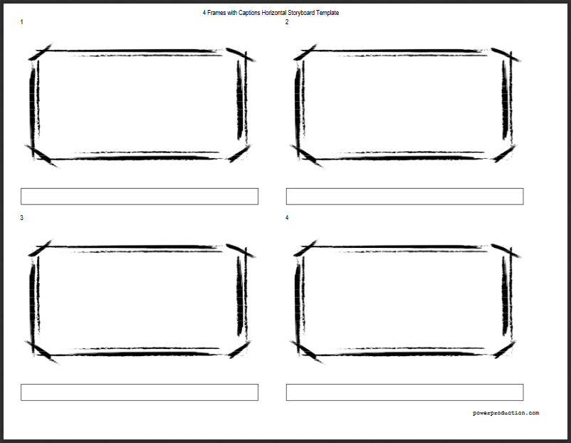 4-frames-HD-storyboard-template for video