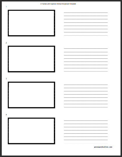 4-frames-HD-storyboard-template for video