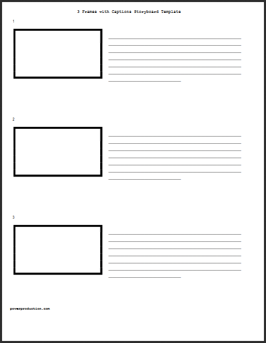 Professional Film Storyboard Template from www.powerproduction.com